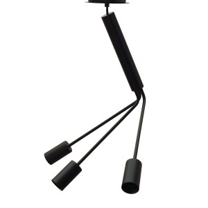 Frandsen pendant lamp three-arm black metal Danish design 2000s
